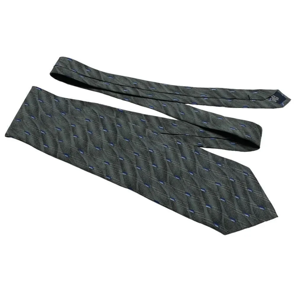 Geoffrey Beene Tie Men's Necktie Silk Green Blue Ivory Classic Office